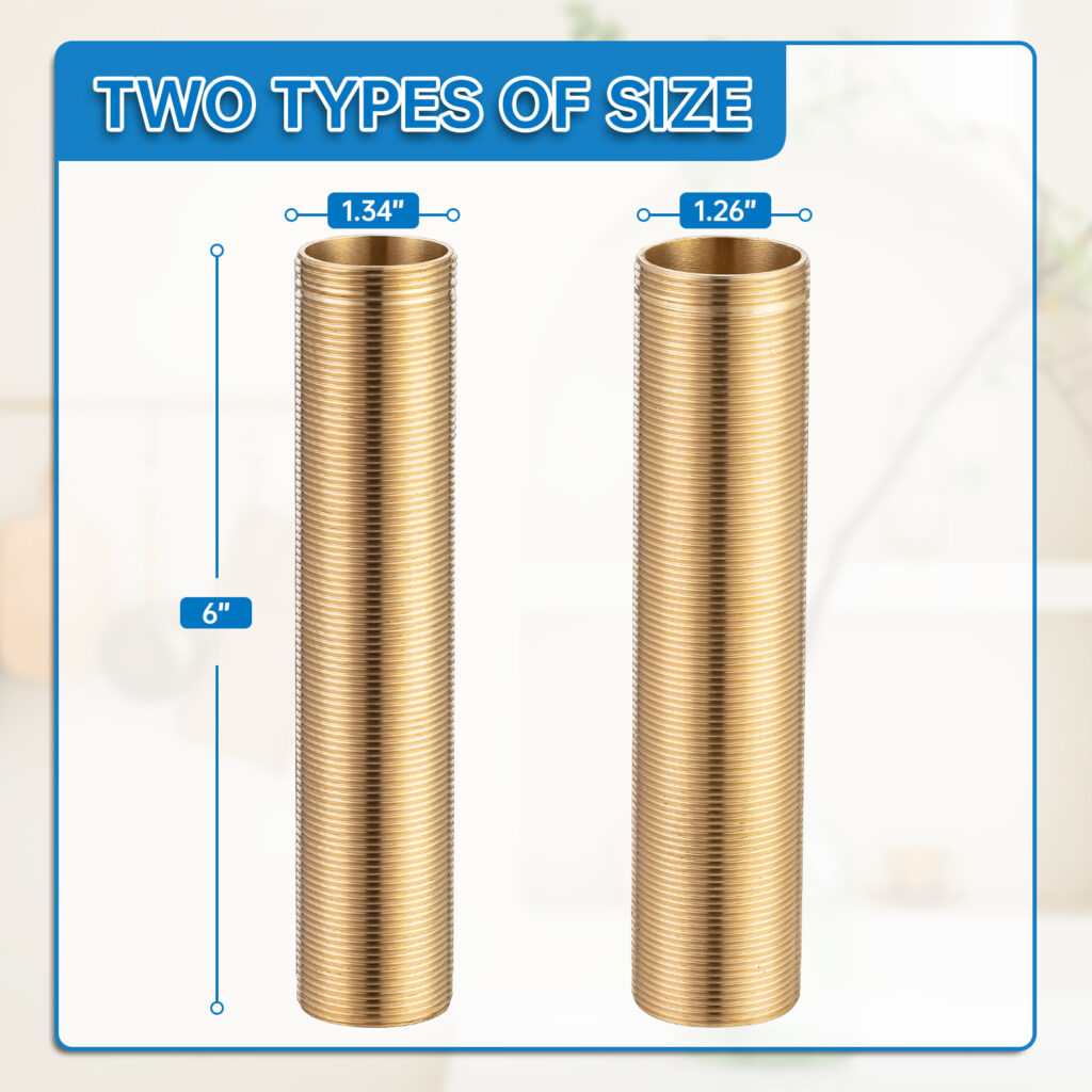 Kitchen Sink Faucet Threaded Tube Replacement 6″ Long Tube for WEWE Pull Out Kitchen Faucet